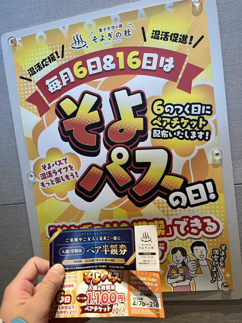 灼熱のタテアナさんの愛子天空の湯 そよぎの杜のサ活写真