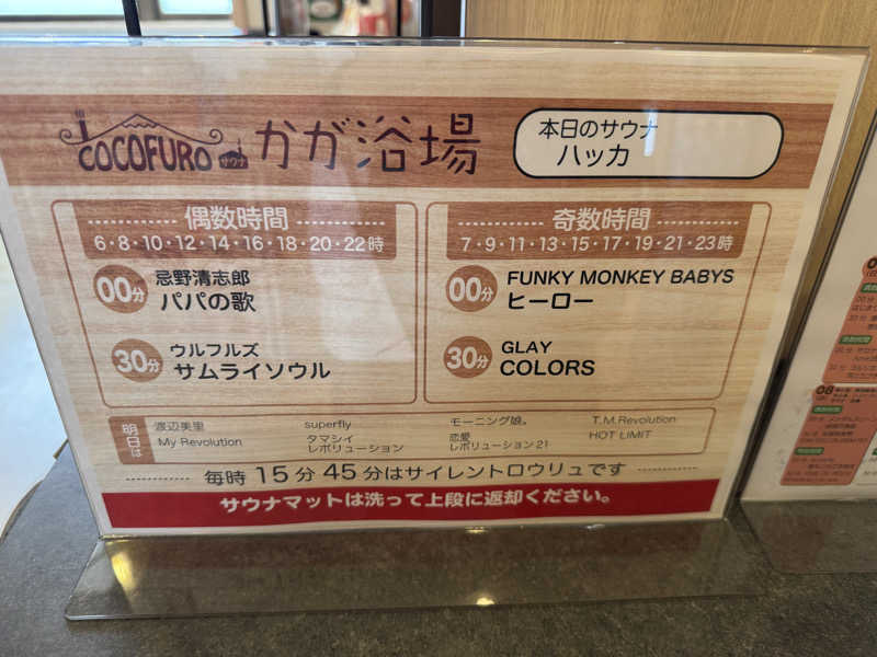 ととのったーさんのCOCOFURO かが浴場のサ活写真