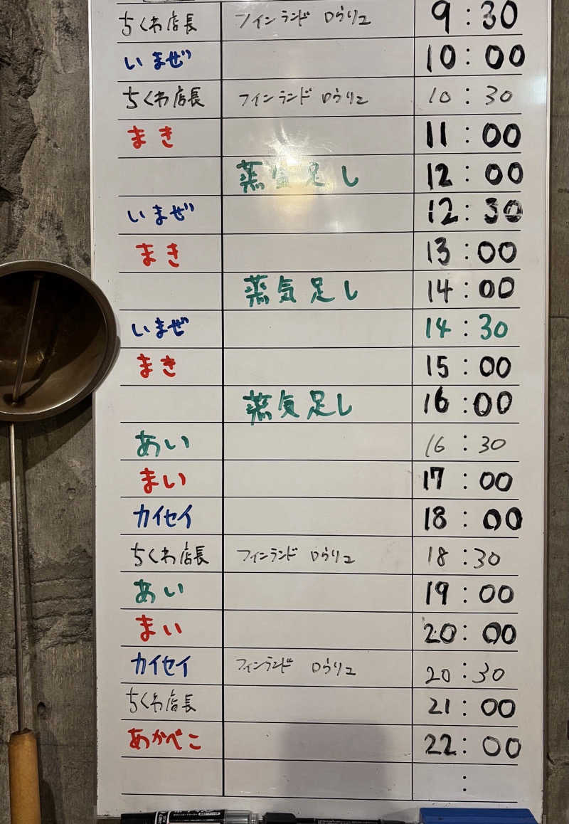 ちぇむさんのサウナヘヴン草加のサ活写真