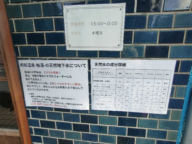 のぶさんの明和温泉-姫湯-のサ活写真