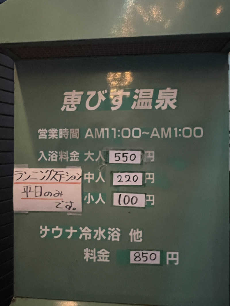 やまもとさんの恵びす温泉のサ活写真