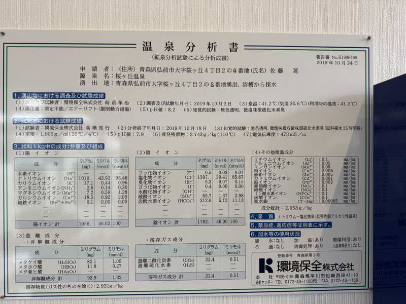 白いカリメロさんの桜ヶ丘温泉のサ活写真