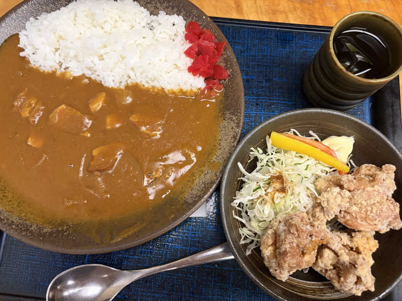 カレーライスセット : 宮前平源泉 湯けむりの庄（川崎市）のサウナ飯