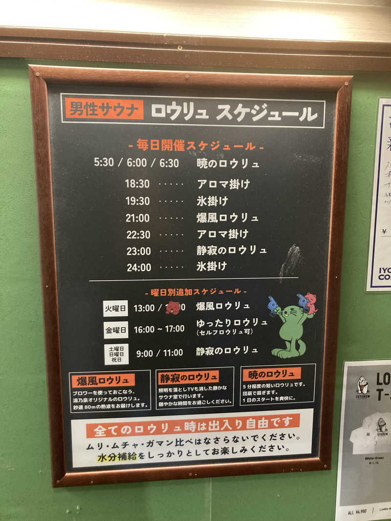 サスライトリップキングさんの湯乃泉 草加健康センターのサ活写真