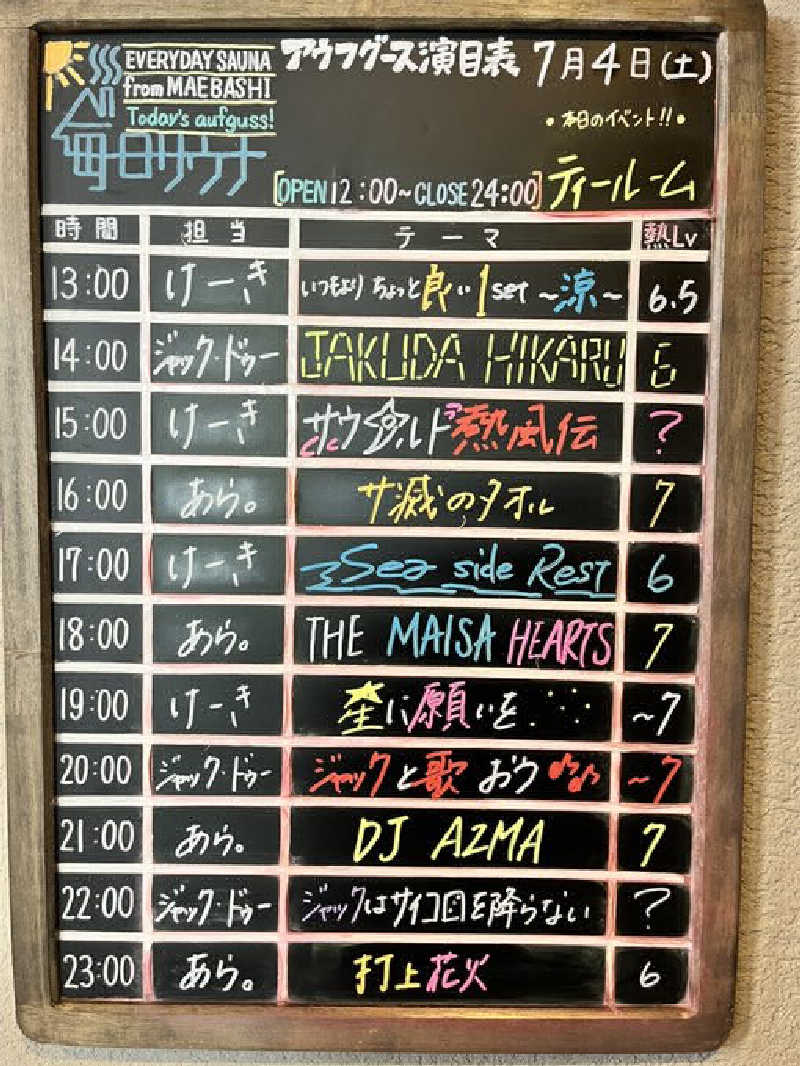 つかささんの毎日サウナ 前橋本店のサ活写真