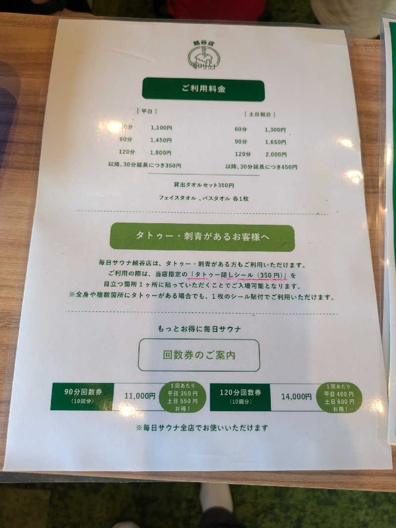 ゆけむりさんの毎日サウナ 越谷店のサ活写真