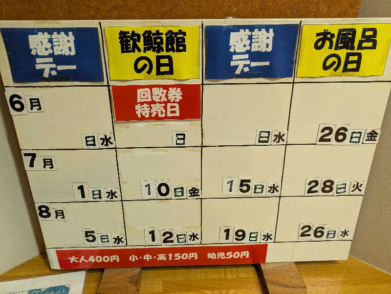 なかださんの石崎の杜歓鯨館 -ホエルカム-のサ活写真