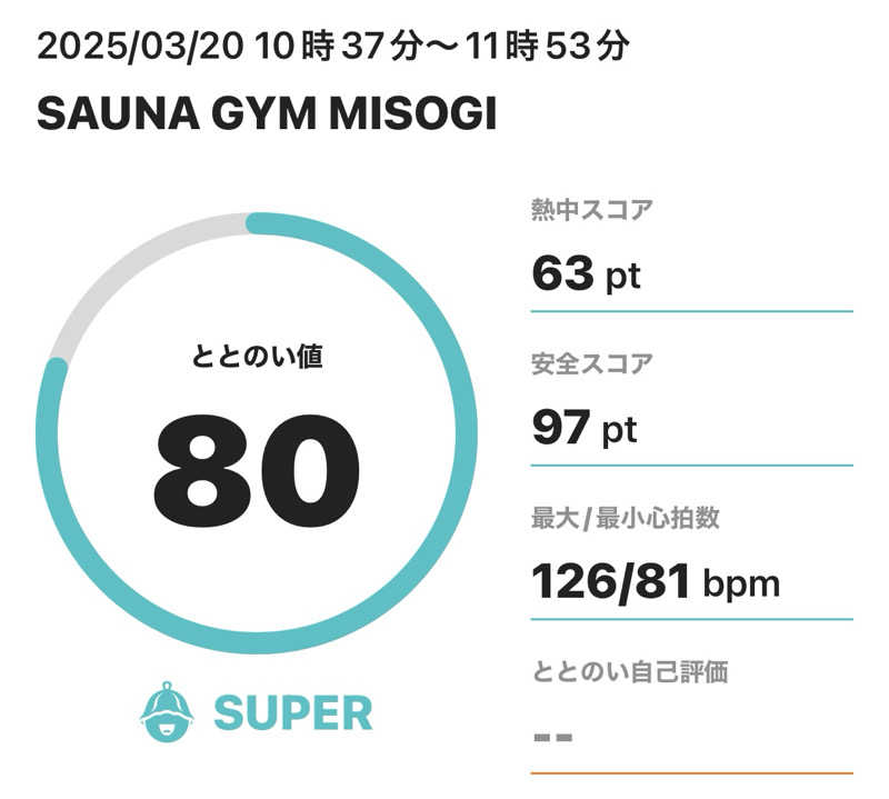 MasayoshiさんのSAUNA GYM MISOGI 袋井駅前店のサ活写真