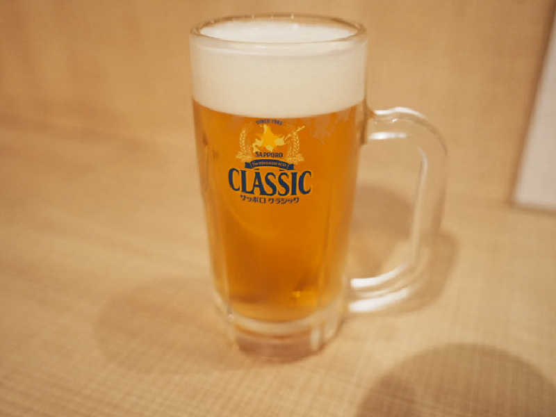 生ビール(サッポロクラシック)
