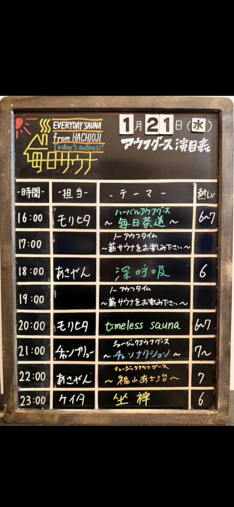 momo77kgさんの毎日サウナ 八王子店のサ活写真