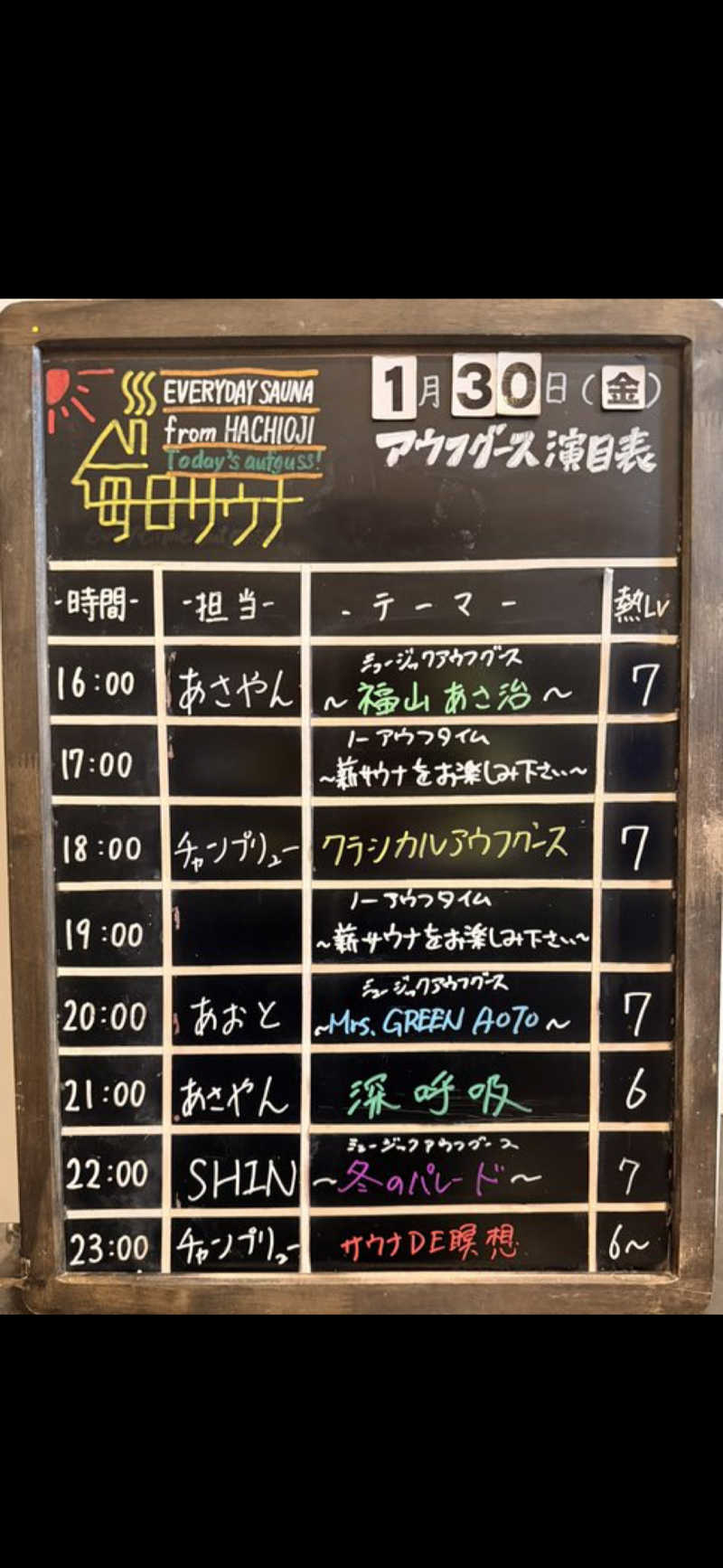 momo77kgさんの毎日サウナ 八王子店のサ活写真