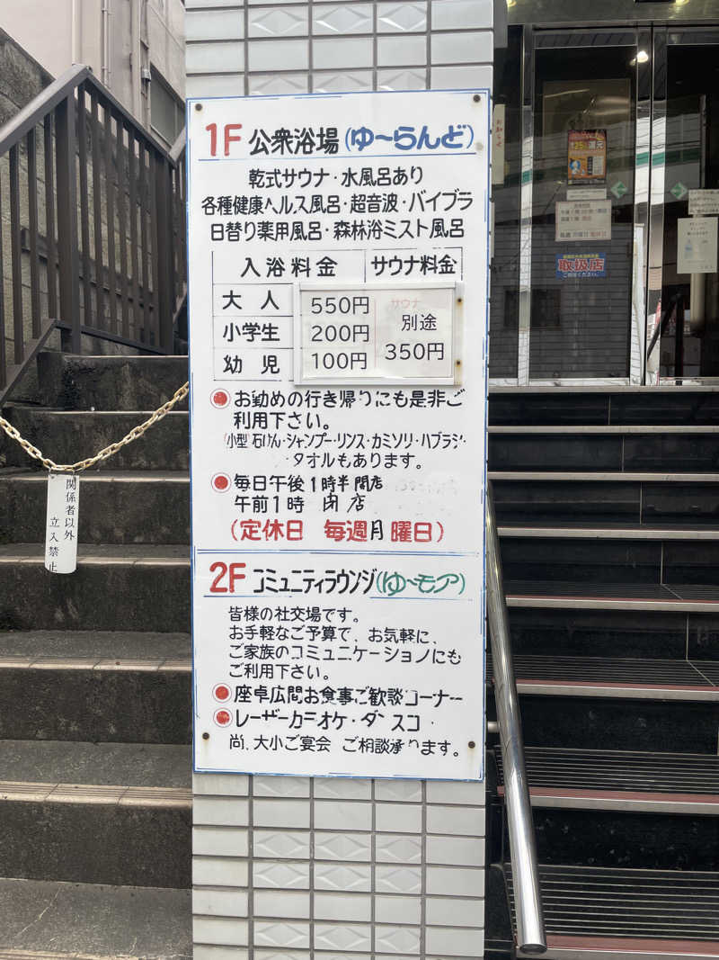 サウナイキタイ男さんのゆーらんどのサ活写真