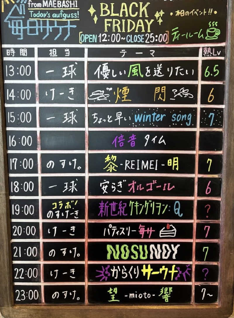 12番の人さんの毎日サウナ 前橋本店のサ活写真