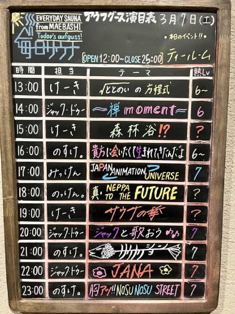 fumiさんの毎日サウナ 前橋本店のサ活写真