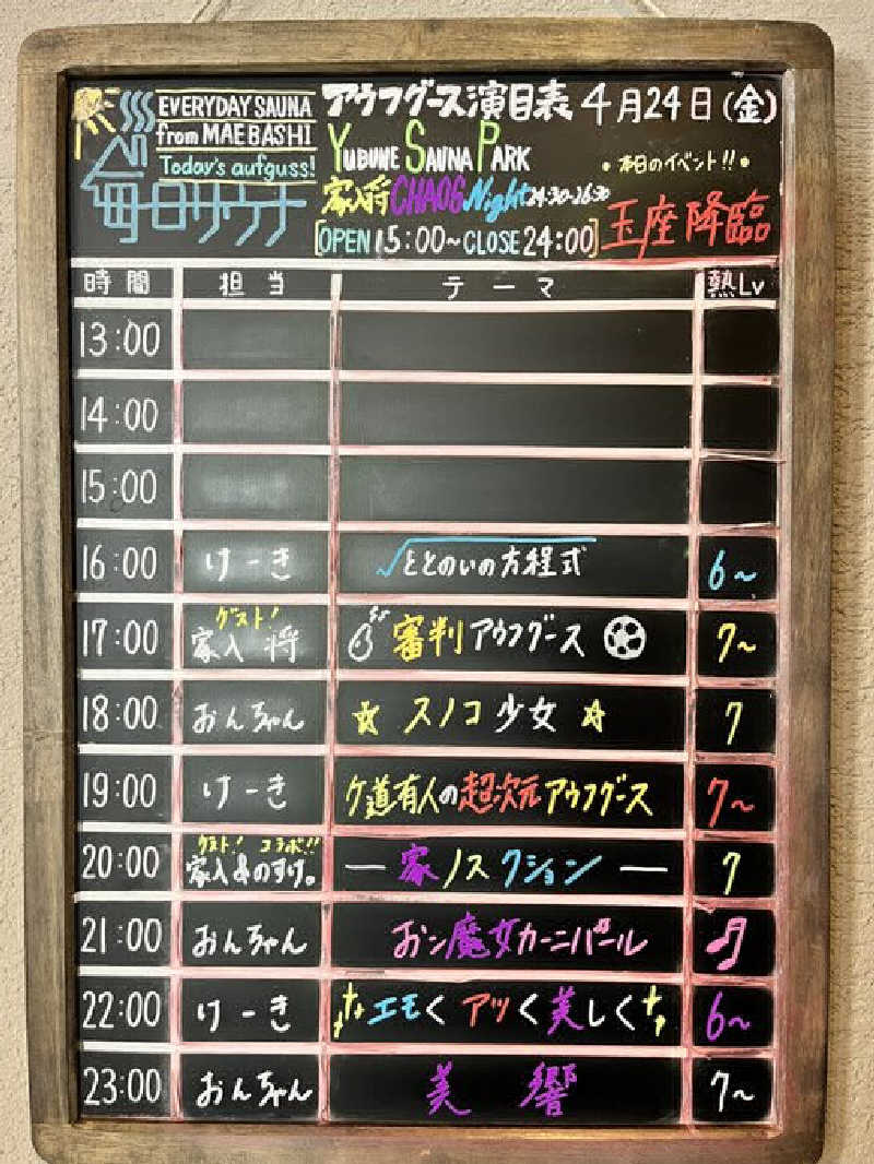 fumiさんの毎日サウナ 前橋本店のサ活写真