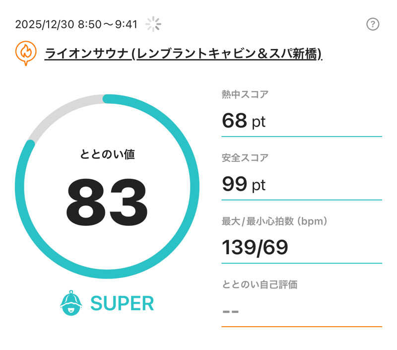 k0ndoさんのライオンサウナ新橋 (レンブラントキャビン&スパ新橋内)のサ活写真