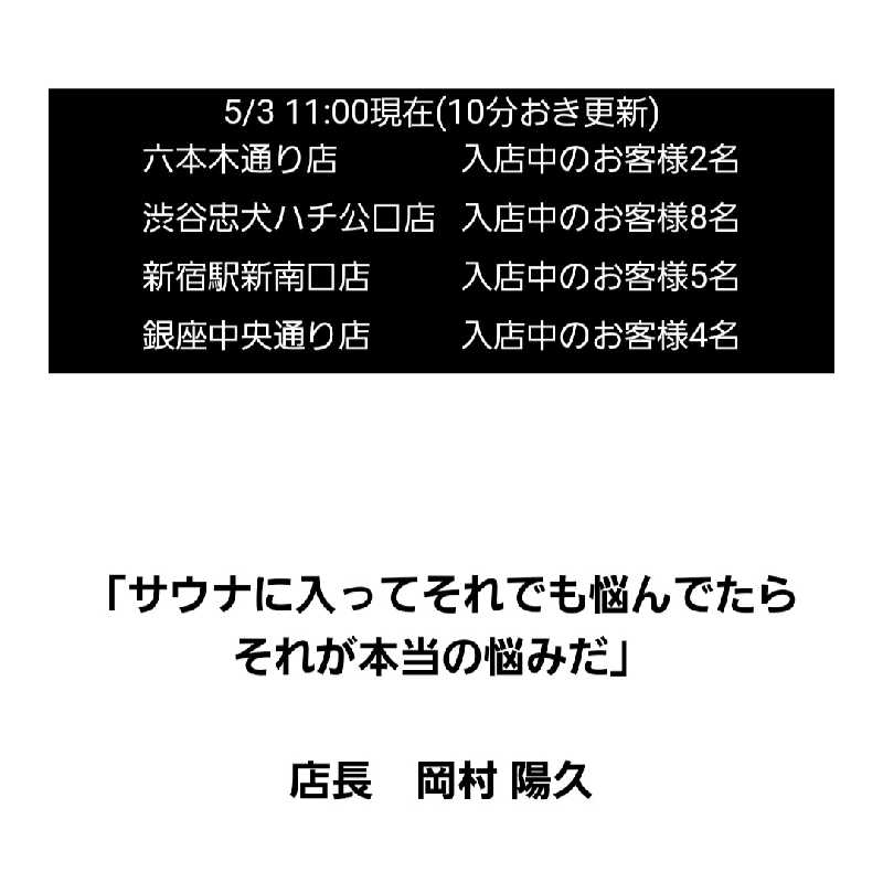 サウマネ😶‍🌫️整う管理職さんのオールドルーキーサウナ 新宿駅新南口店のサ活写真