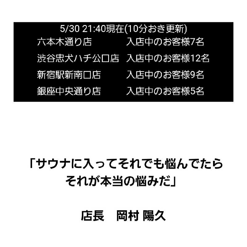サウマネ😶‍🌫️整う管理職さんのオールドルーキーサウナ 新宿駅新南口店のサ活写真
