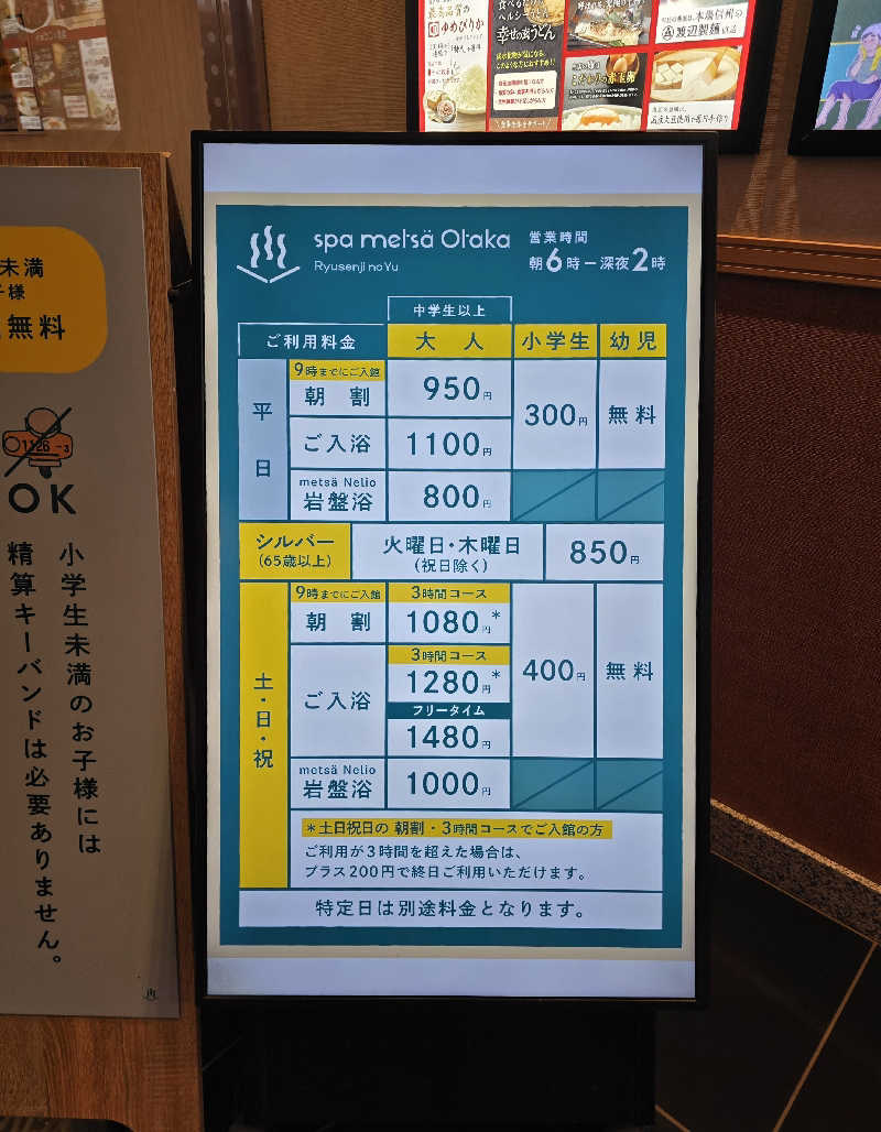 黒崎 一護さんのスパメッツァ おおたか 竜泉寺の湯のサ活写真