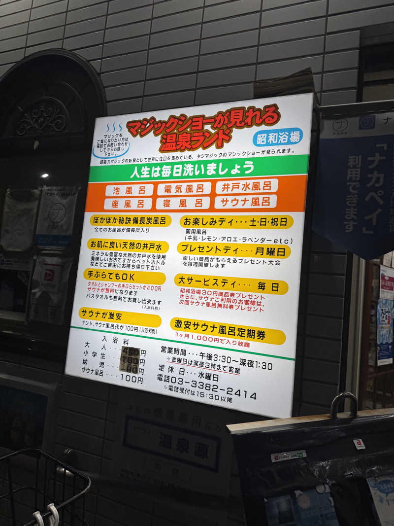 Amamiさんのマジック温泉 昭和浴場のサ活写真