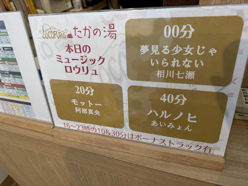 yoshinoriさんのCOCOFURO たかの湯のサ活写真