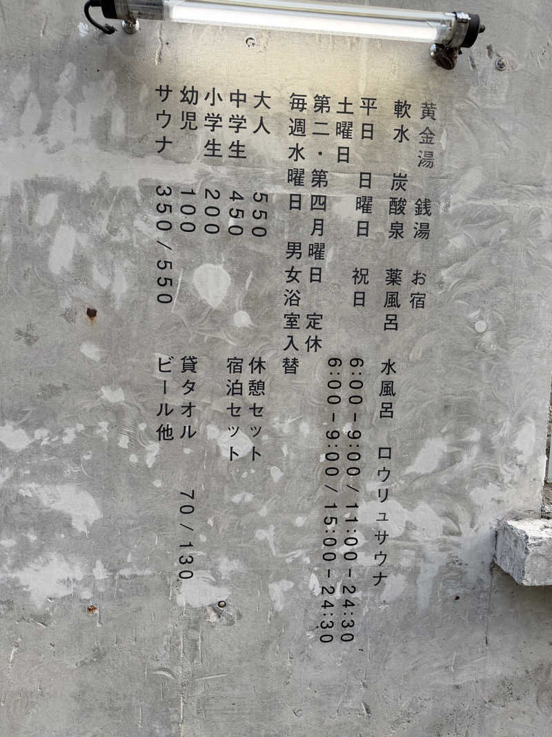 yoshinoriさんの黄金湯のサ活写真