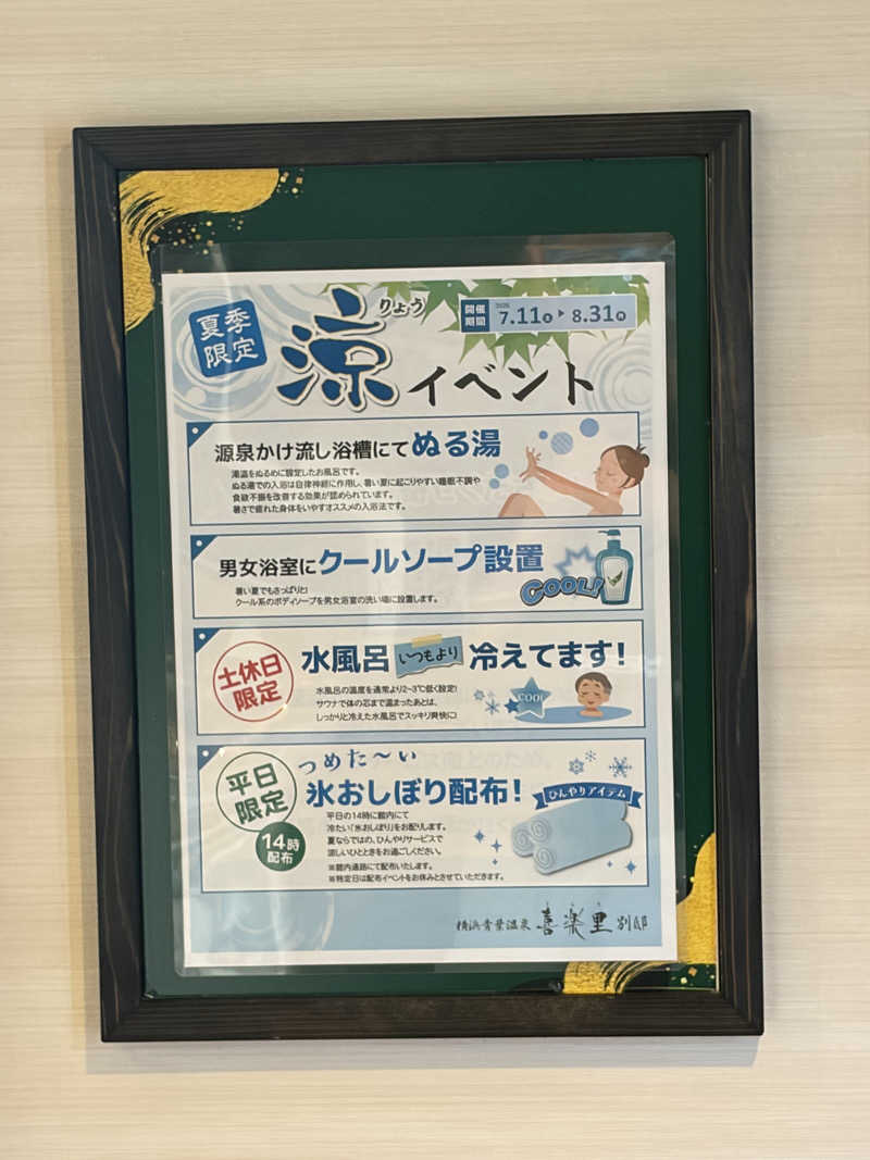 すしさんの横浜青葉温泉 喜楽里別邸のサ活写真