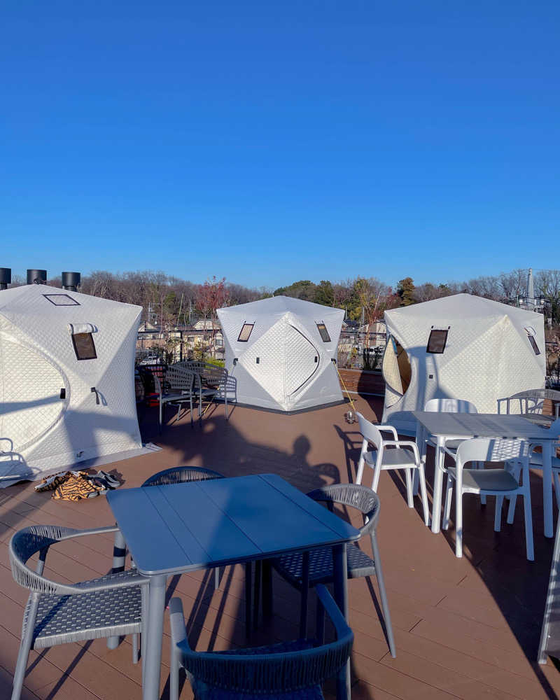 ちゃんなべ@湯上がりTシャツ完成さんの温泉バルコニー キング&クイーンのサ活写真