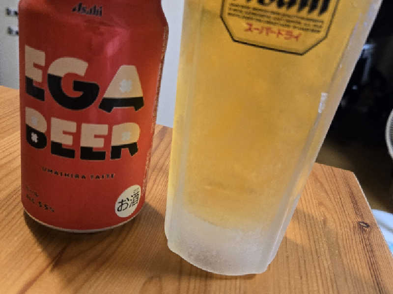 自宅で缶ビール