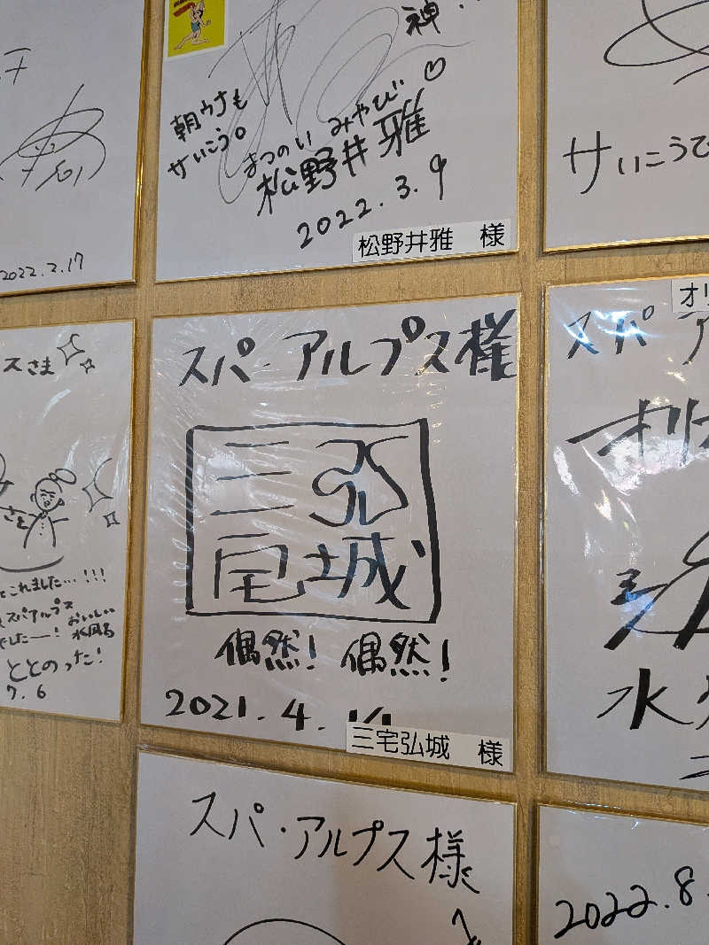 みやじーえむさんのスパ・アルプスのサ活写真