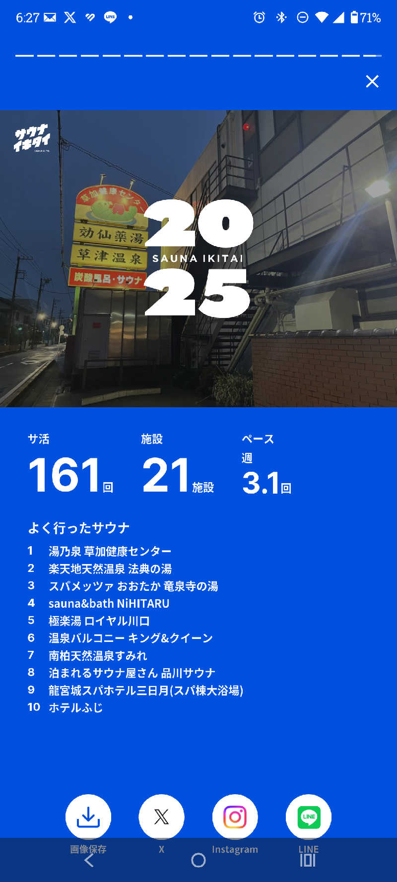 おたけさんの龍宮城スパホテル三日月(スパ棟大浴場)のサ活写真