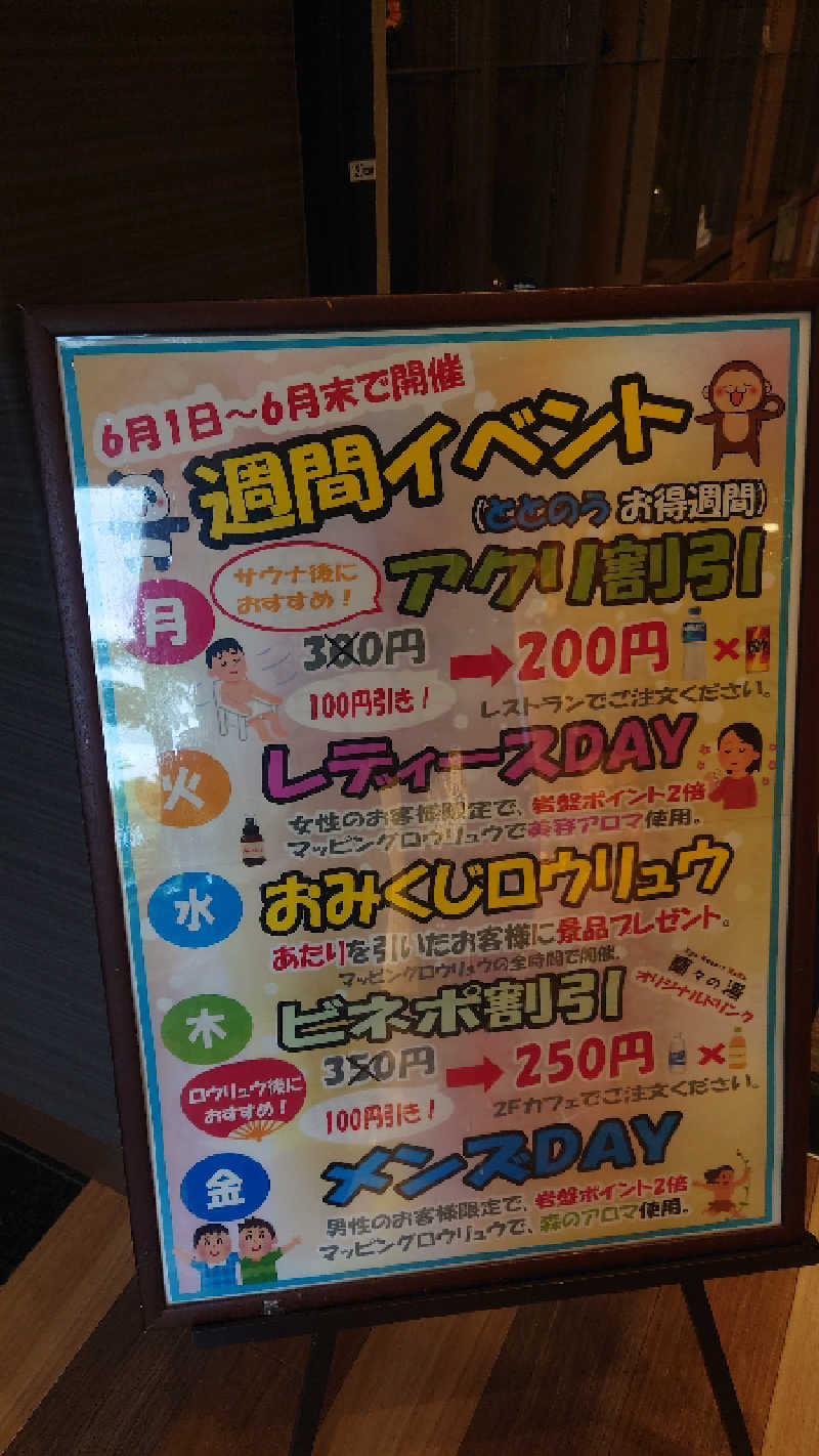 葛城 光洋さんのSpa Resort 蘭々の湯のサ活写真