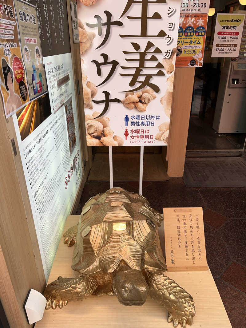 ﾖﾈｯｸさんの生姜サウナ 金の亀のサ活写真