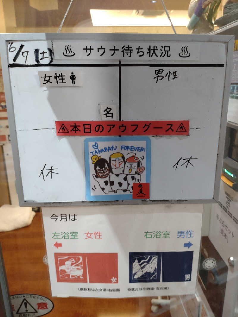 きんのんさんの天然温泉 たからゆ -中野若宮温泉-のサ活写真