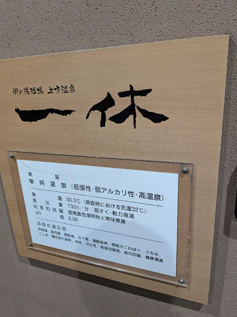 きんのんさんの上方温泉 一休のサ活写真