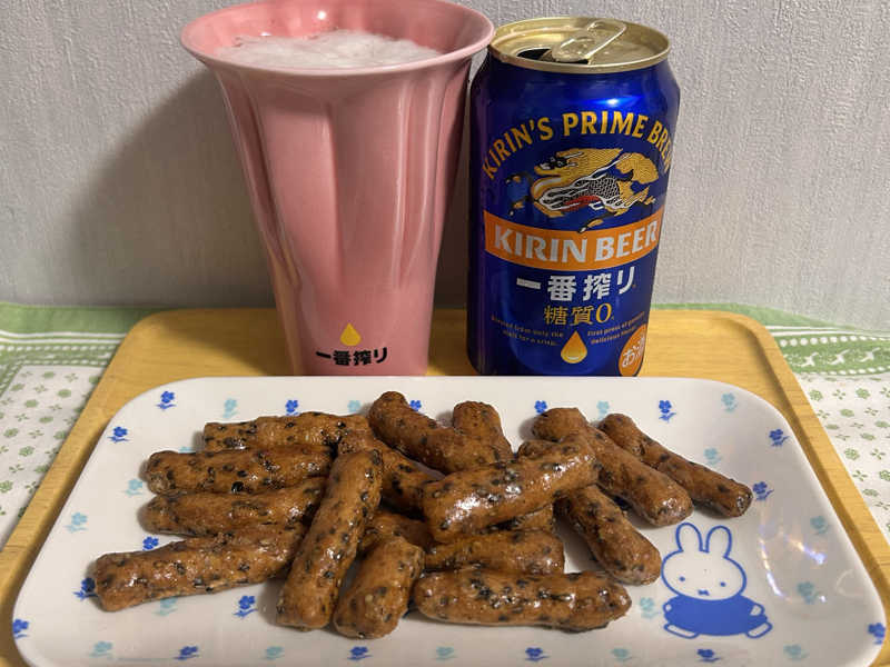 自宅で缶ビール