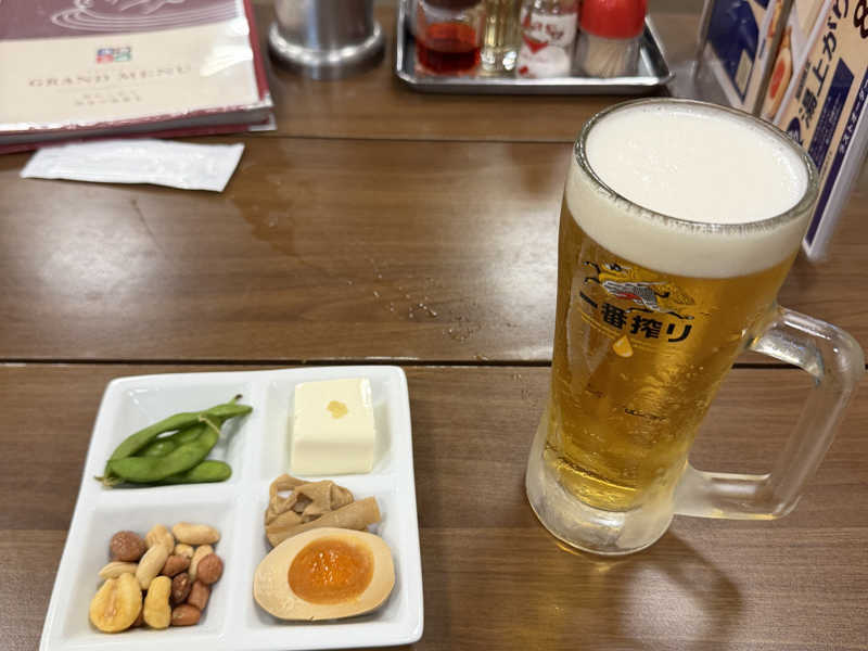 生ビール　湯上がりセット