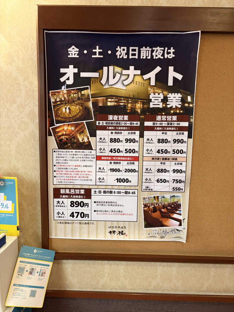 蒸しNさんの堺浜楽天温泉祥福のサ活写真