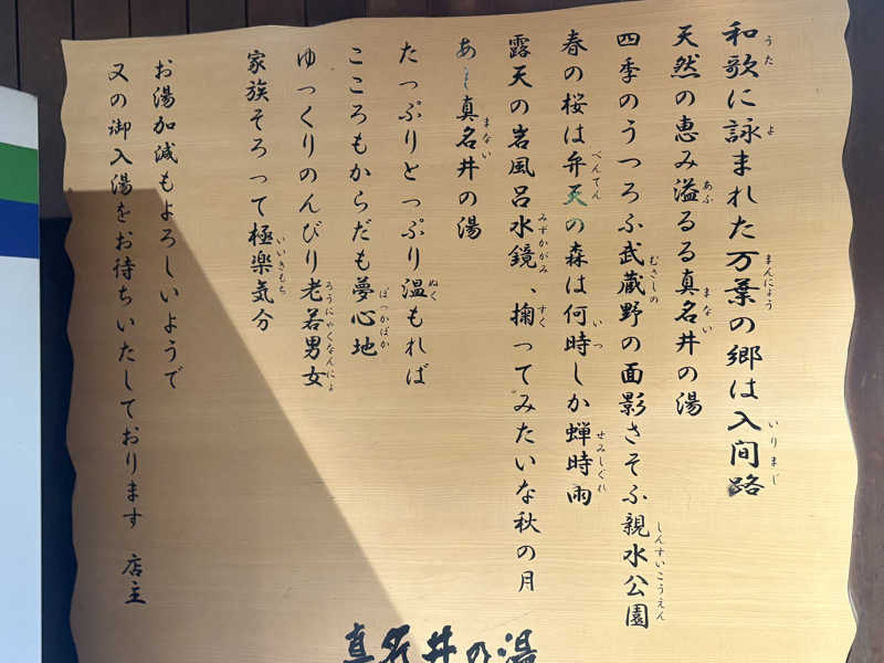 天然温泉 真名井の湯 大井店[ふじみ野市]のサ活（サウナ記録