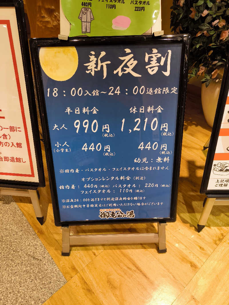 丼ちゃんさんの御老公の湯 境店のサ活写真