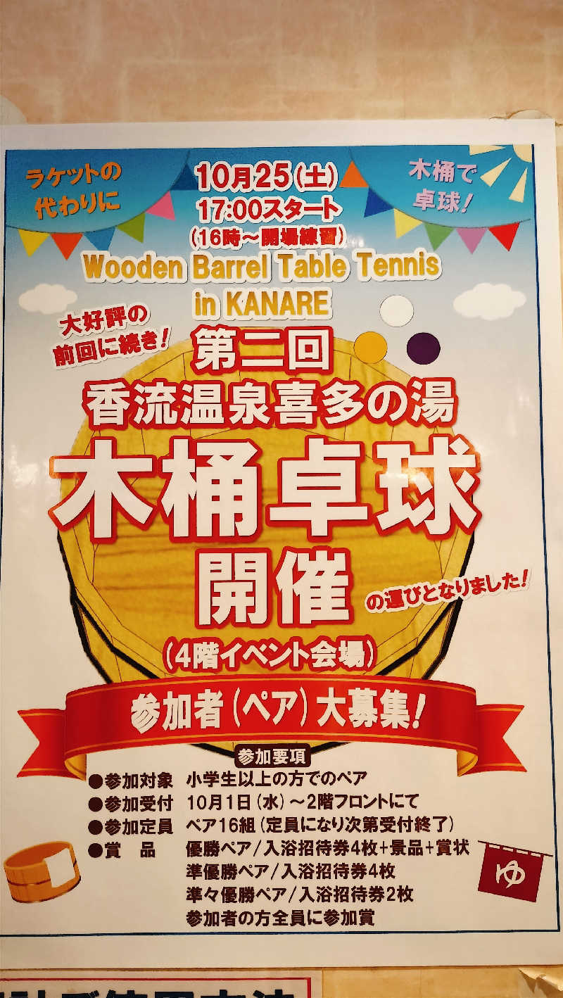 ゆきちさんの香流温泉 喜多の湯のサ活写真