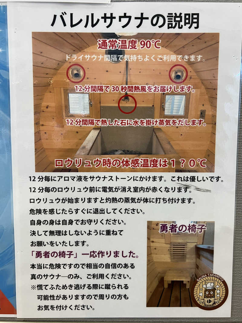 ばるさんの富士山天然水SPA サウナ鷹の湯のサ活写真