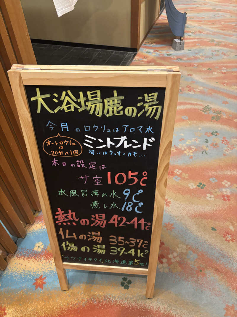 あちゃさんの定山渓 鹿の湯のサ活写真