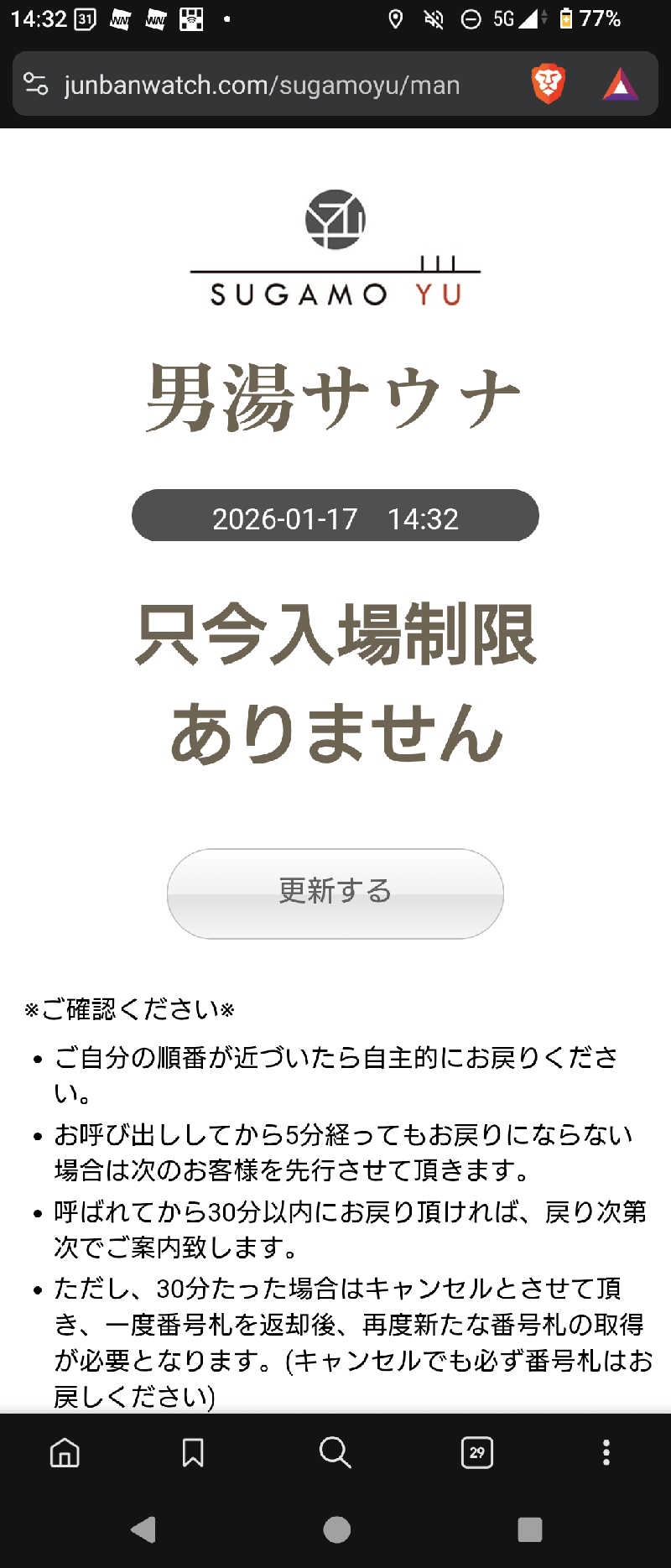 Nagotukiさんの巣鴨湯のサ活写真