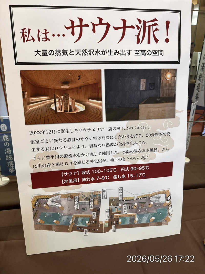 さとりさんの定山渓 鹿の湯のサ活写真