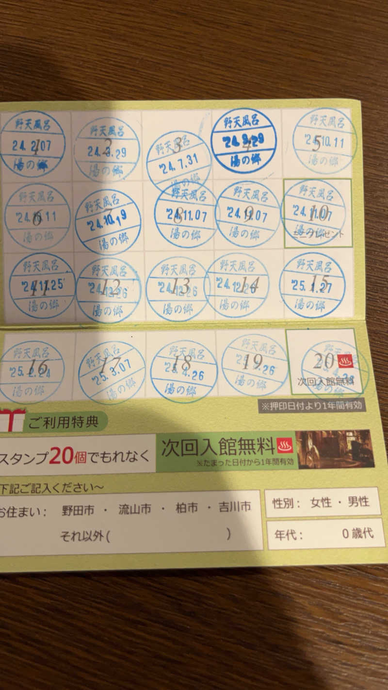 maruchika7さんの野天風呂 湯の郷のサ活写真