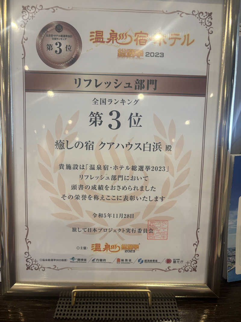 ちーこさんのクアハウス白浜のサ活写真