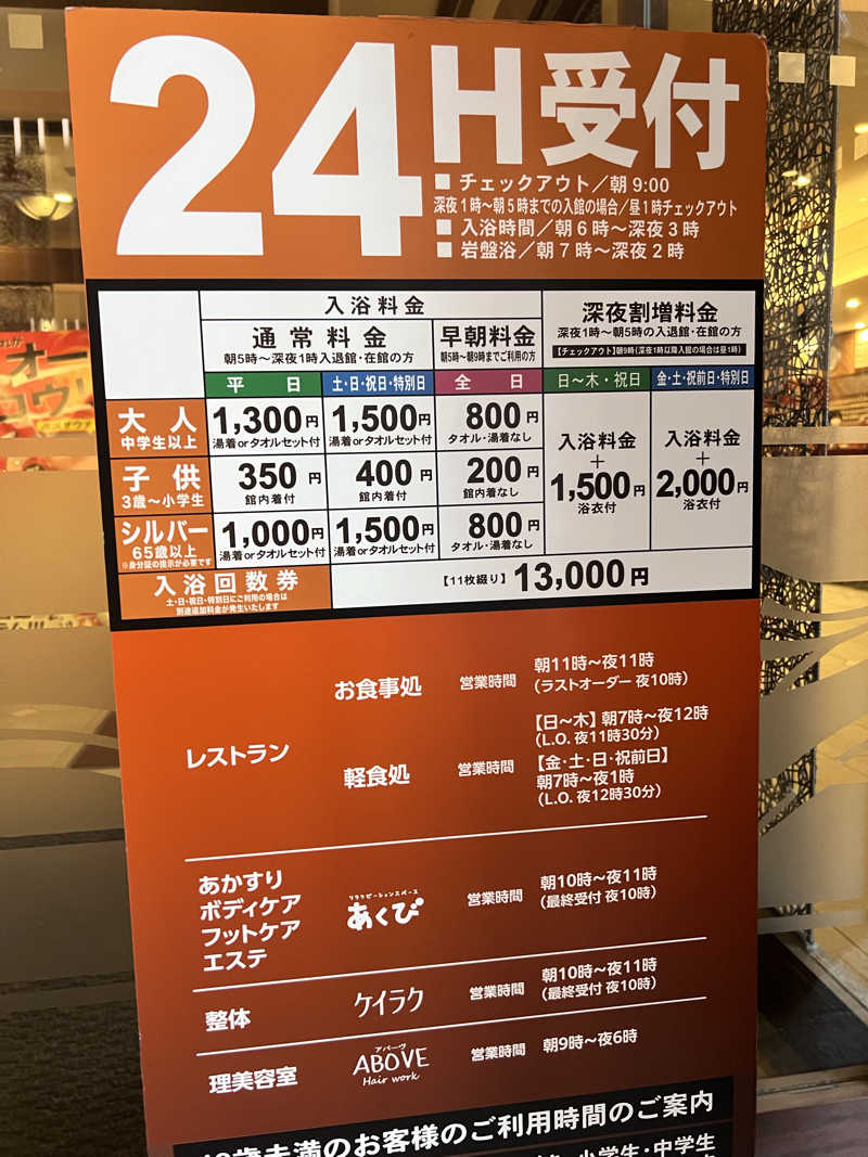 たかしさんの湯の郷 絢ほのかのサ活写真