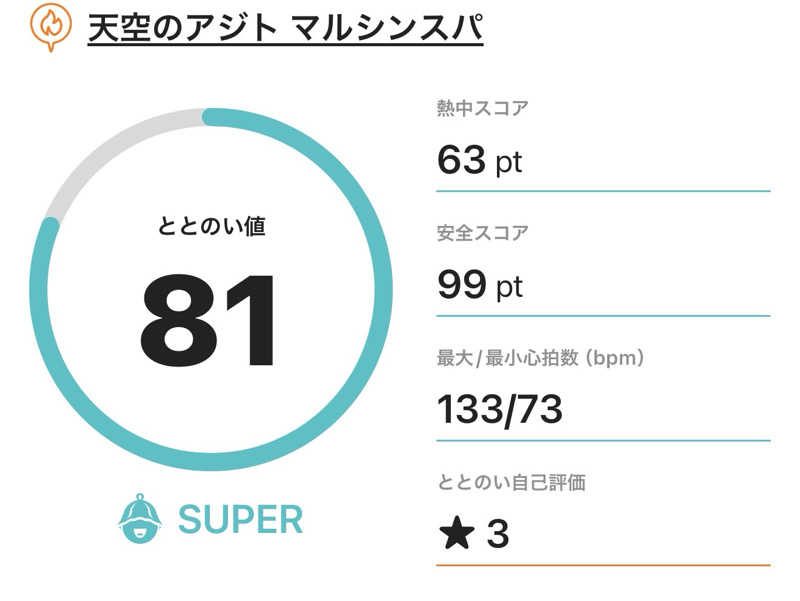 ぽんちょさんの天空のアジト マルシンスパのサ活写真