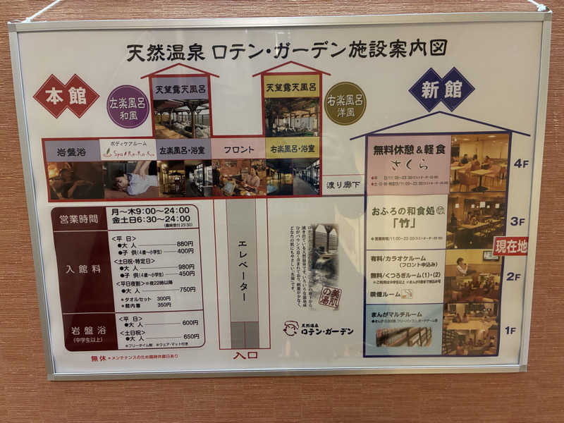 つむぐさんの天然温泉ロテン・ガーデンのサ活写真